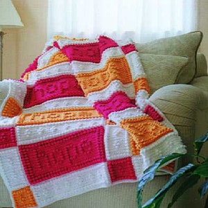 HOPE, FAITH and LOVE pattern for crocheted blanket image 1