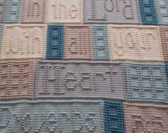 TRUST pattern for crocheted blanket