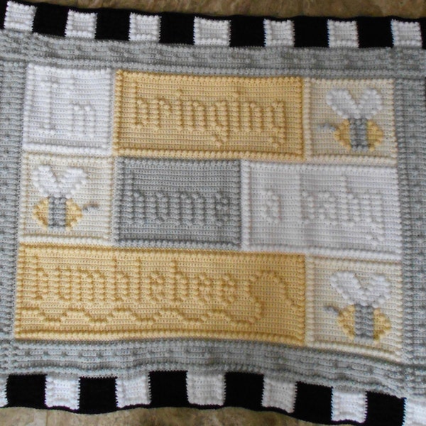 BUMBLEBEE pattern for crocheted blanket