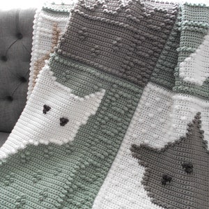HERE KITTY pattern for crocheted blanket image 2