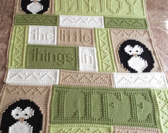 ENJOY pattern for crocheted blanket