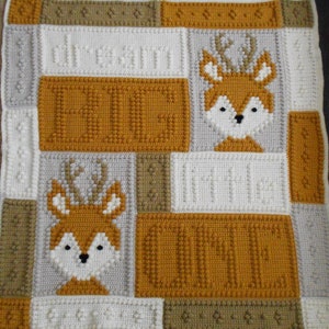 LITTLE ONE pattern for crocheted blanket image 1