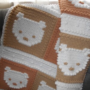 BEARS pattern for crocheted blanket image 2