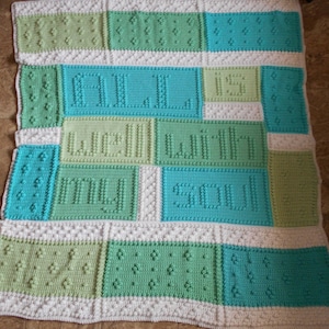 ALL IS WELL pattern for crocheted blanket
