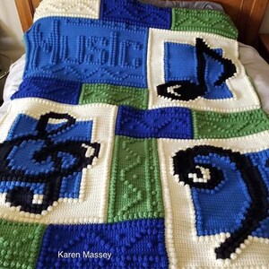 MUSIC pattern for crocheted blanket image 3