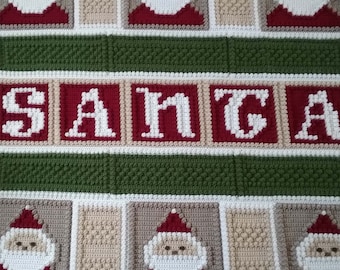 SANTA pattern for crocheted blanket