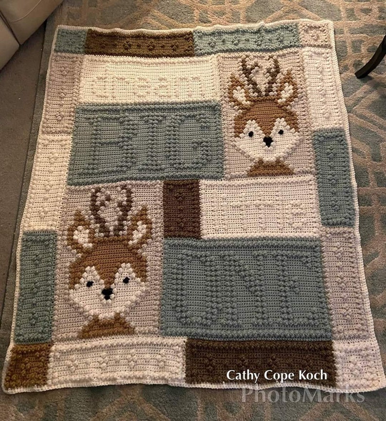 LITTLE ONE pattern for crocheted blanket image 5