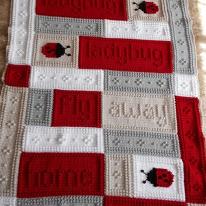 LADYBUG pattern for crocheted blanket