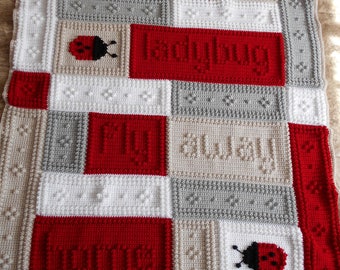 LADYBUG pattern for crocheted blanket