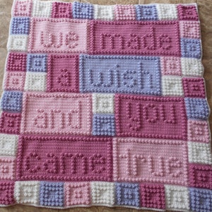 WISH pattern for crocheted blanket