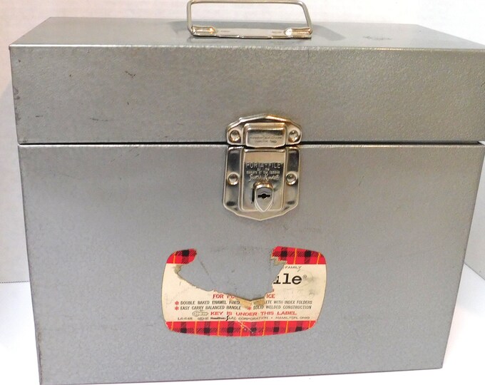 Vintage Porta File Metal File Box With KEY 1960's Etsy