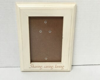 Vintage Handcrafted  Callig Wood Picture/Photo Frame    Hang or Stand with Easel