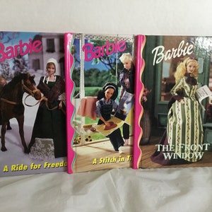 Vintage Bücher Barbie Der Ritt in die Freiheit / Ein Stich in die Zeit / Die Fensterfront / Die glücklichen Schlittschuhe