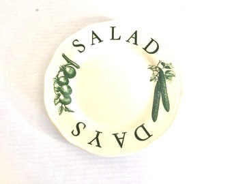 Vintage Wood and Son Garden and Greens Salad Plate   Salad Days  Replacement Tableware
