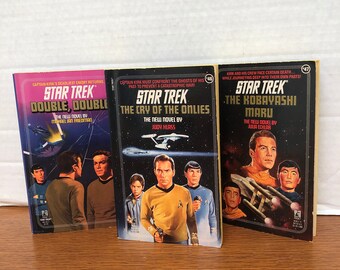 Vintage Star Trek Paperback Books    Captain Kirk   Dr. Spock   Starship Enterprise  Collector Books  Science Fiction
