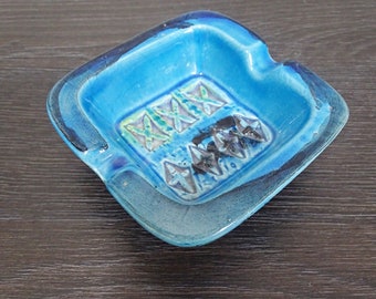 Bitossi ashtray Rimini Blue, 70s Aldo Londi