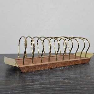 Teak Toasthalter  60er Jahre, Midcentury Modern  ,Postkartenhalter, Vintage Toastbrot Halter Teak