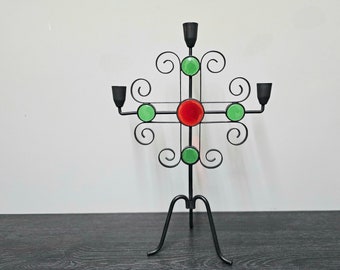 Ystad /Kosta Boda metal candlestick design Gunnar Ander 60s