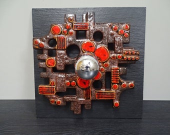 Brakelmann & Becker brutalism wall lamp 60s-70s, German ceramic wall lamp 70s