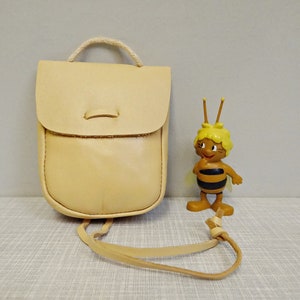80er Leder Brustbeutel / Gürteltasche   NEU