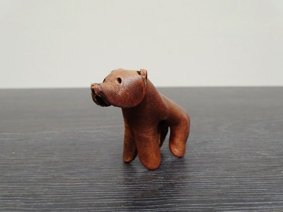 Deru Leder Bar Miniatur 60er Jahre Leder Tierfigur Von Deru Etsy