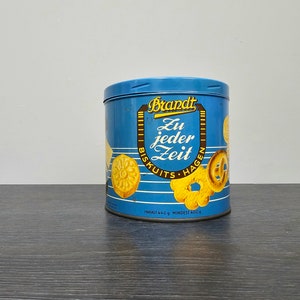 Brandt Biskuits Hagen tin box 50s, vintage tin box, vintage biscuit tin, old biscuit tin made of tin 50s
