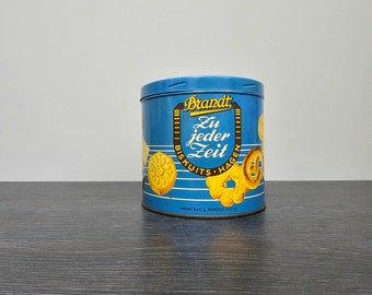 Brandt Biskuits Hagen Blechdose 50er Jahre, Vintage Tin Box , Vintage Keksdose , alte Gebäckdose aus Blech 50s