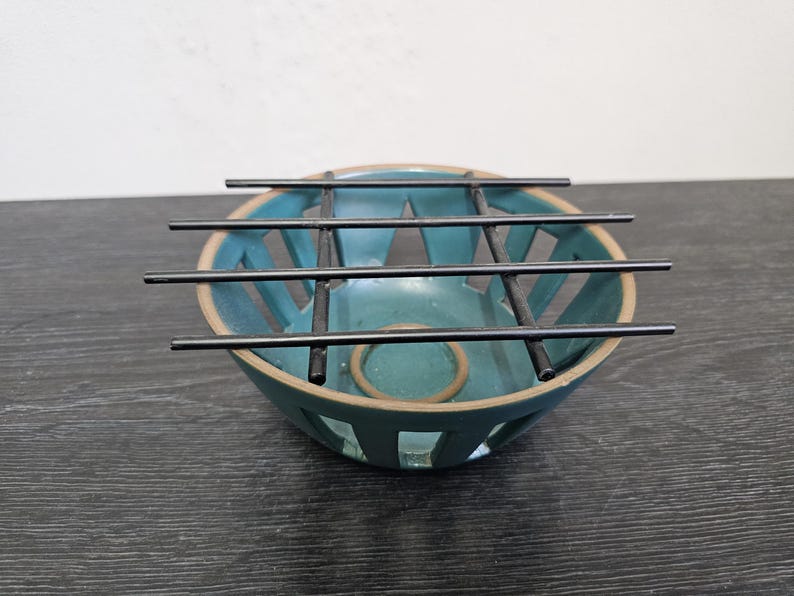 Vintage Ceramic Teapot Warmer/rechaud From the 60s Midcentury Modern