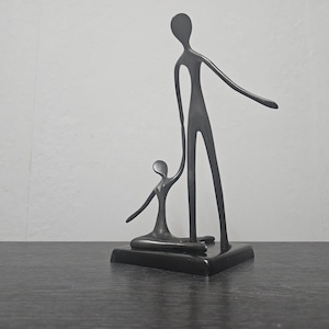 Vintage Ballerina Sculpture Design Bodrul Khalique Sweden, Dancer Figure Made of Metal, Modernist Sculpture