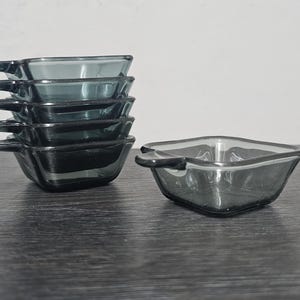 WMF Turmalin stacking ashtray set 50s, design Wilhelm Wagenfeld for WMF