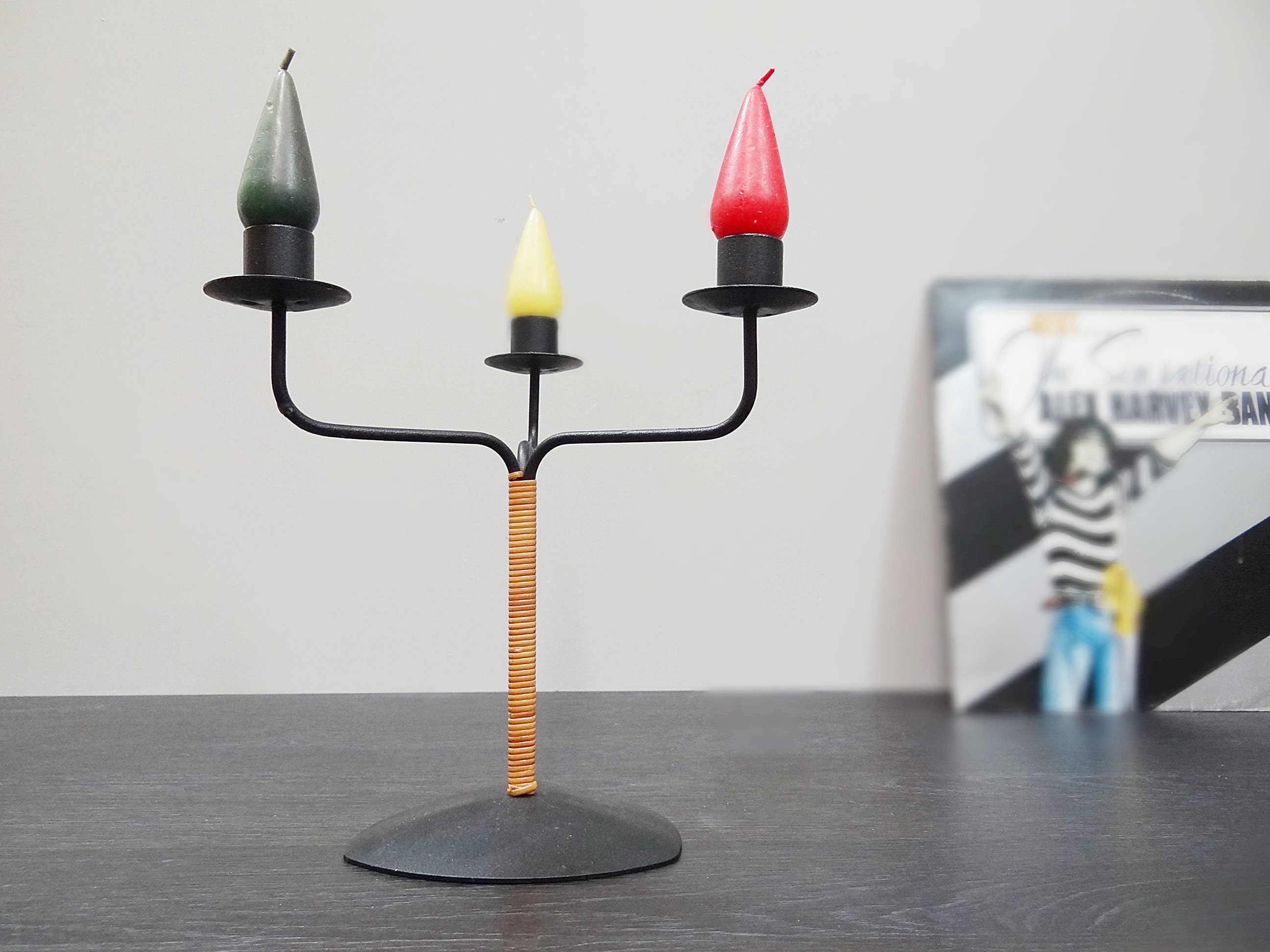 スエ―デンBODA社製アイアン手持ちキャンドルタンド(ビンテ―ジ