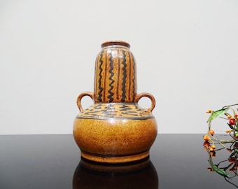 Helma Klett Studio Ceramic Vase, German Studio Ceramics 50s