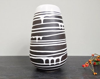 Schlossberg Roulette Ceramic Vase Liesel Spornhauer, 1950s Vase Schlossberg Model 45/2