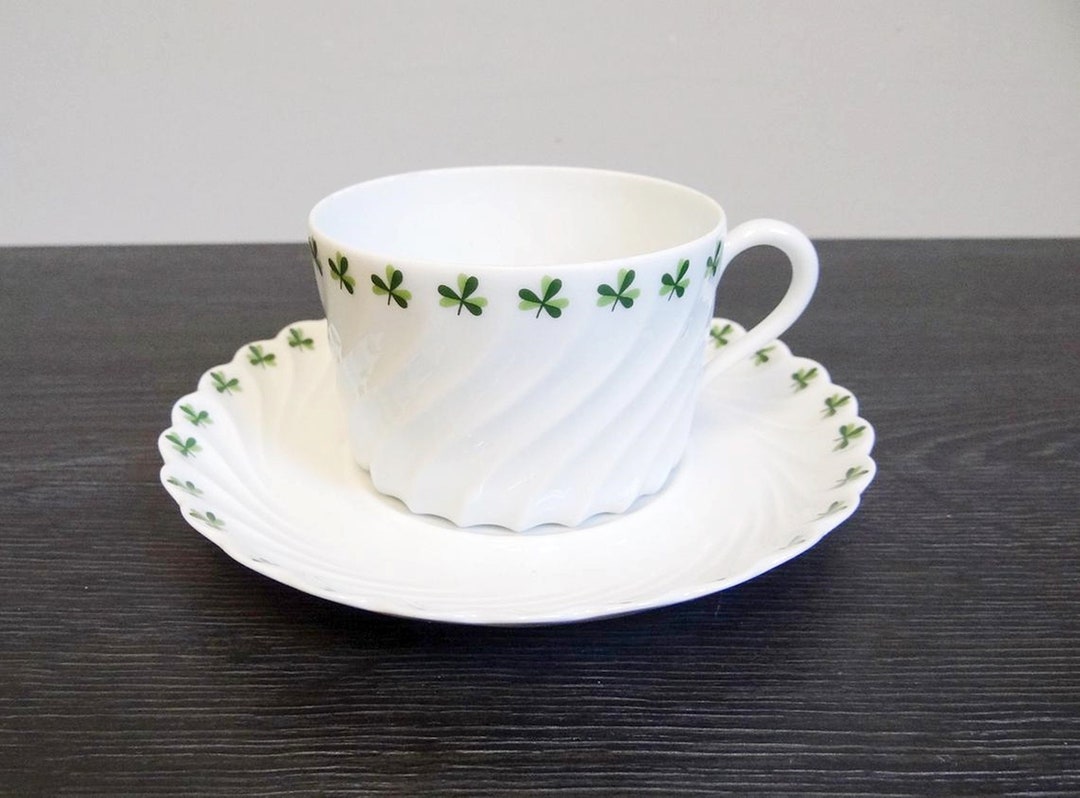 Haviland Limoges Torse Trefle Vert Shamrock Teacup With Saucer Etsy