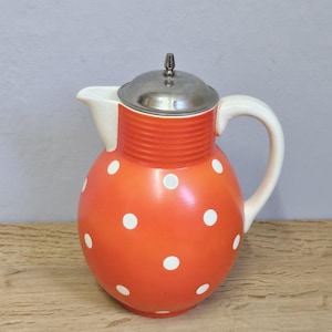 Wächtersbach Kakaokruka Haarlem – Dekor 2873 orange prickar | Art déco Ursula Fesca 1932