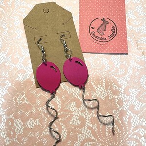 Pop of Pink Celebration Balloon Dangle Earrings
