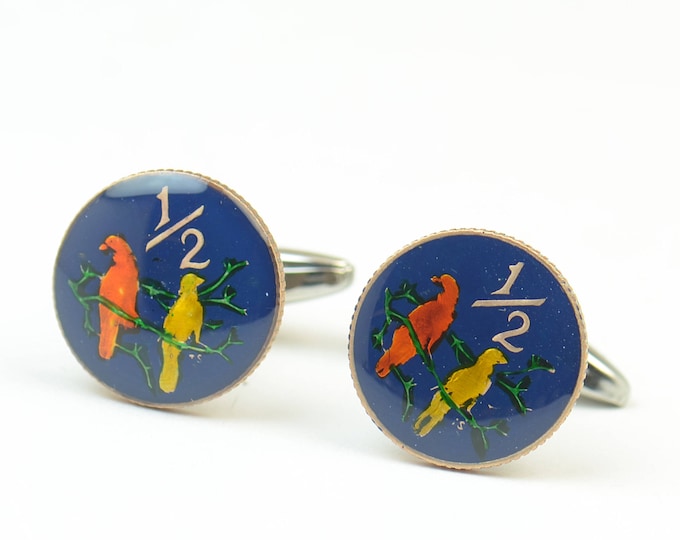 Cufflinks South Africa enamel Coin Coin Collector Gifts,Dad Coin Gift,Upcycled,mens gift accessories jewelry