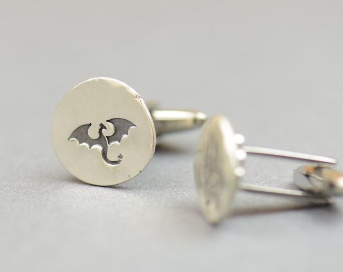 Dragon sterling silver cufflinks.Men accessories,Stainless steel, spiritual Cufflinks, wild life ,Celtic Cufflinks.Dragon cufflinks