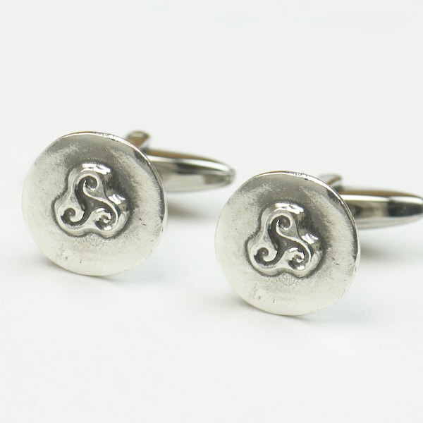 Celtic Triskelion sterling silver cufflinks.Men accessories,Stainless steel, Runes Cufflinks,triskel , Trisquele Celtic Cufflinks