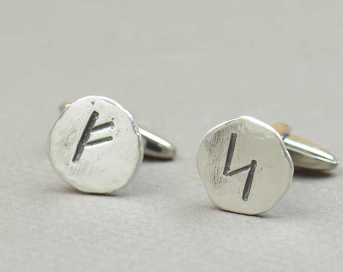 Runes sterling silver cufflinks.Men accessories,Stainless steel, Runes Cufflinks,Huld Manuscript Galdrastafir Magic Symbol,vegvisir viking