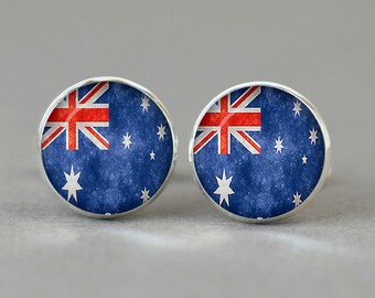 Silver Australian Boomerang Cufflinks With Gift Pouch Australia Aus Present New