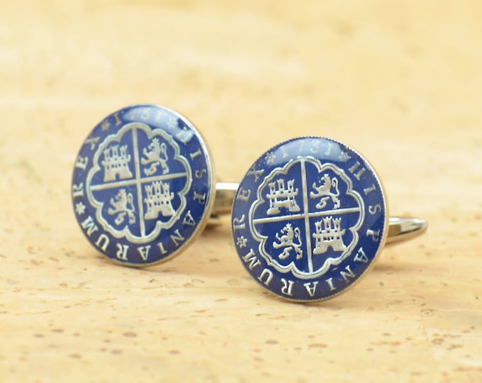 Spanish Cufflinks - Antique coins