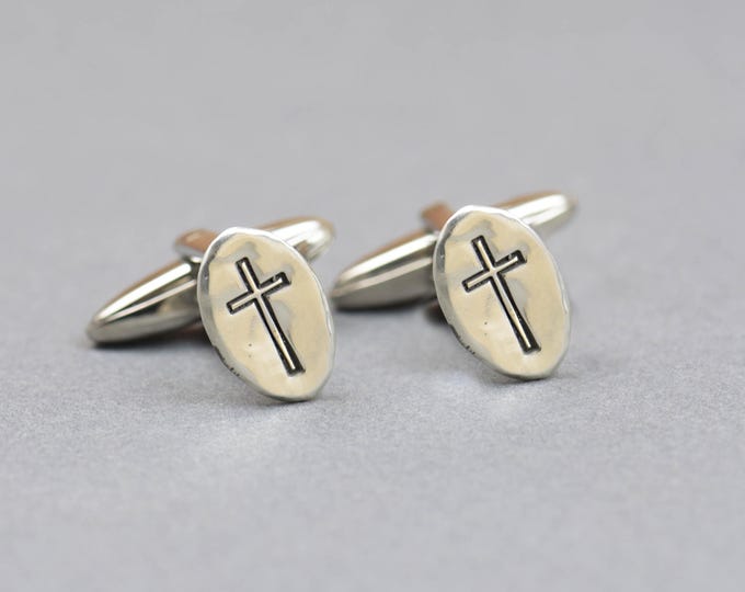 Cross sterling silver cufflinks.Jesus cufflinks, Men accessories,Cuff links accessories, Catholic Jesus Christ cufflinks