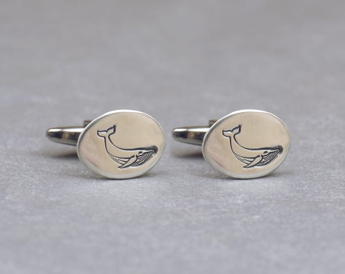 Humpback whale sterling silver cufflinks.Men accessories,Sterling silver Stainless steel.Whale cufflinks.Sea lovers.Ocean cufflinks