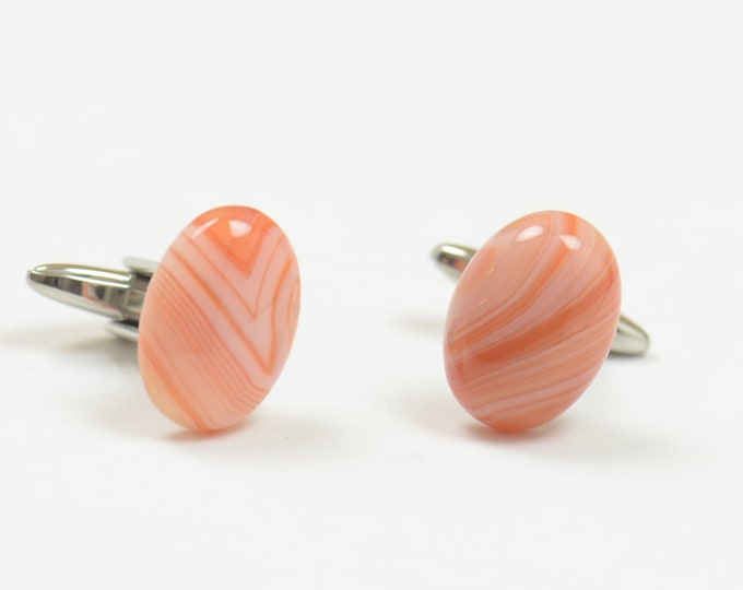 Carnelian Gemstone Cufflinks - Mens Gift - Accessories -Gift