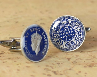 Enamel  Cufflinks-India Coin