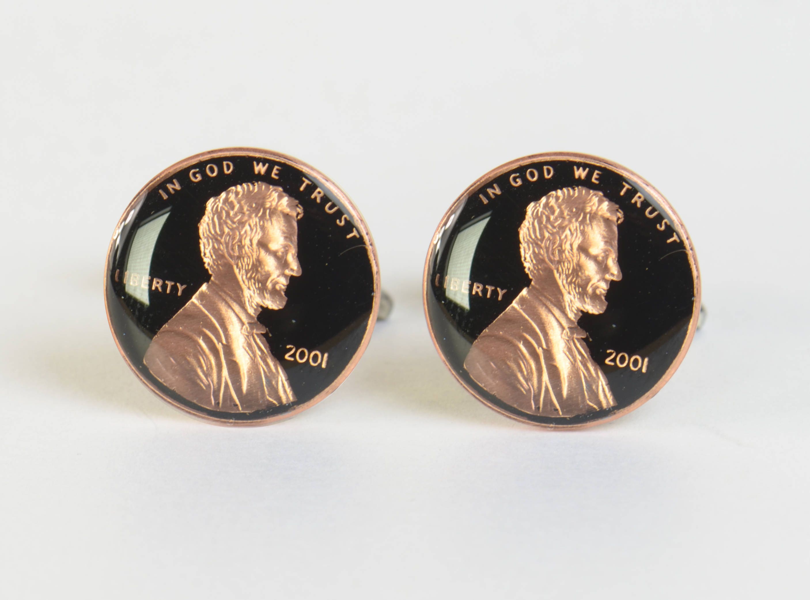 Coin cufflinks US 1 cent coin Coin Collector Gifts,Dad