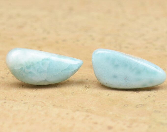 Blue  pectolite Gemstone and stainless steel Gemstone Cufflinks-Mens gifts-Men accessories-Men gift
