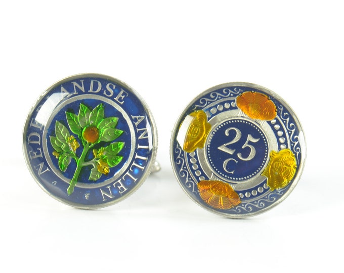 Netherlands Cufflinks Coins Holland.Mens gift cuff links accessories