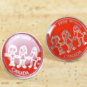 Cufflinks  Coin Canada.Big Size